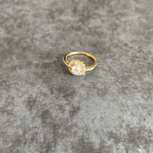 18k gold plated 925 sterling silver multi stone ring.